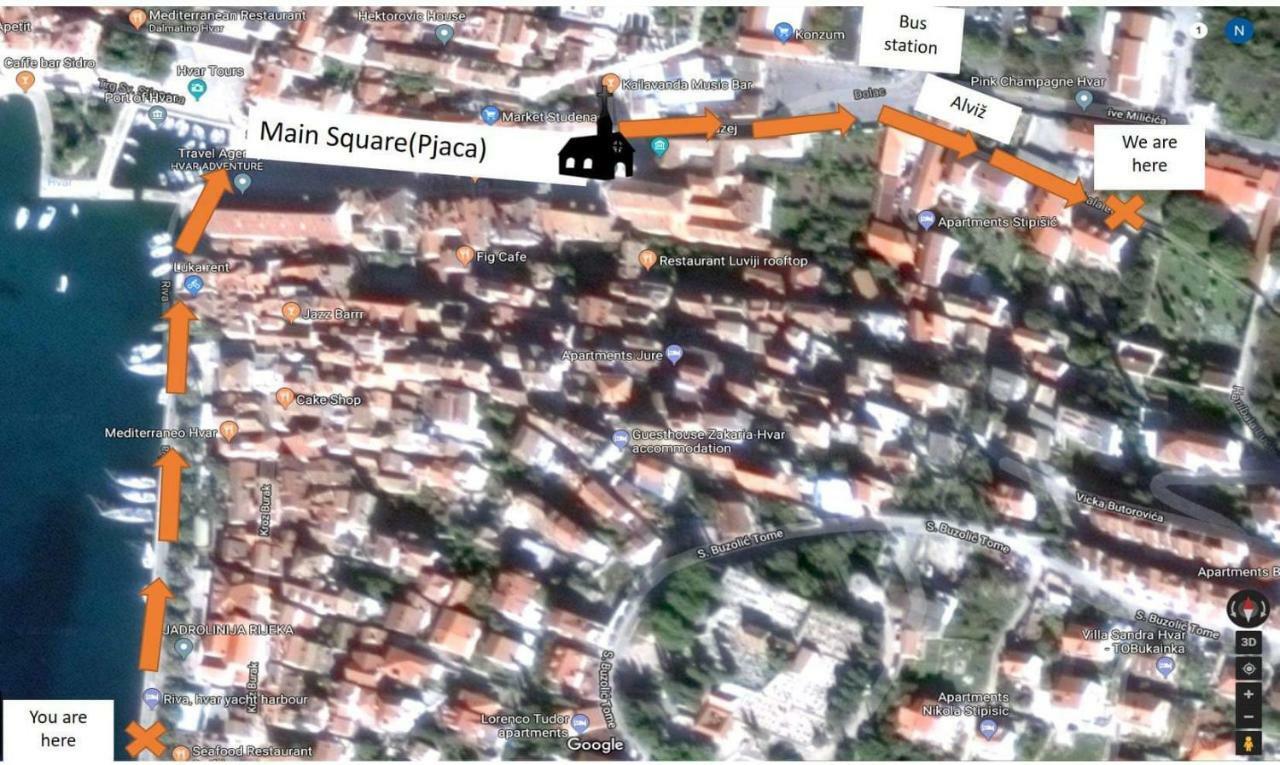 Mimi Apartman Hvar Town Kültér fotó
